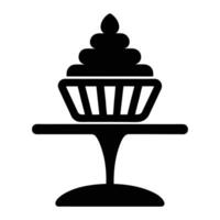 cupcake icon lustration on white background vector
