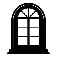 a black and white window with a white background vector