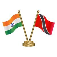 India and Trinidad and Tobago table flag relation. vector