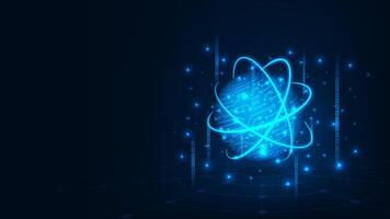 Digital communication concept, cyber world network Futuristic blue light background vector