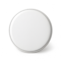 Transparent background realistic round badge pin design studio environment graphic content for custom branding png