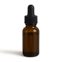 Action-packed transparent dropper bottle studio setting product showcase minimalist background close-up view modern concept png
