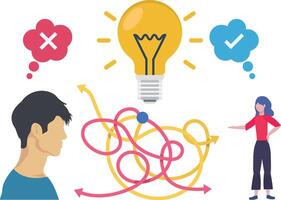 Business team solve complex problem vector