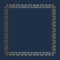 Decorative background with elegant gold frame design vector