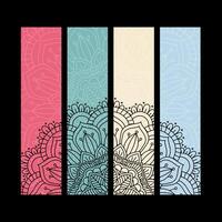 Abstract background with a decorative mandala design with coloured panels vector