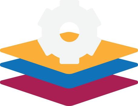 Layers Stack Gear Setup vector