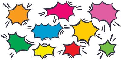 Bright colorful explosive design elements vector