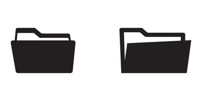 File folder silhouettes graphic design vector