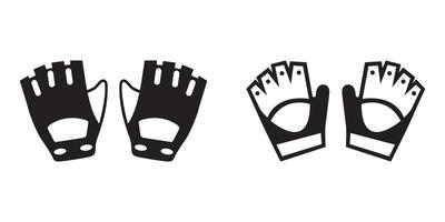 Flat design of fitness gloves silhouette vector