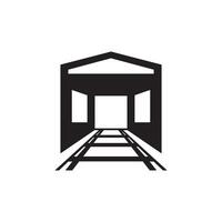 graphic of a modern railway station vector