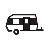 Silhouette of an excursion trailer vector