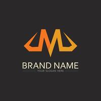 Artistic Letter M Icon Logo with Abstract Form and Curved Lines for Creative Brand and Design Studio vector
