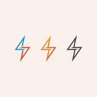 Powerful Lightning Bolt Logo Design with Electric Energy Flash Icon in Style Format vector