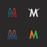 Stylish Letter M Logo Template with Geometric Lines and Abstract Shape for Corporate Branding vector