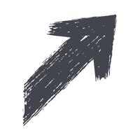 Grunge Style Upward Arrow. Symbol Of Progress And Direction. Isolated Illustration vector