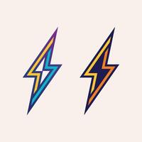 Modern Lightning Bolt Emblem Design with Electric Energy Icon and Dynamic Shock Lines vector