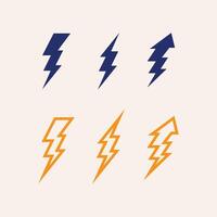 flash icon set and electrical icon design vector