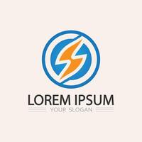 Lightning and Electricity Logo with Electro Pulse and Glow Effects for Bold Brand Identity vector