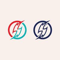 Electric Thunder Flash Logo for Energy Service Company and High-Speed Technology Solution vector