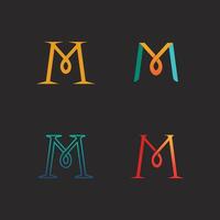 Stylish Letter M Logo with Gradient Color for Tech Startup and Media Company Branding vector