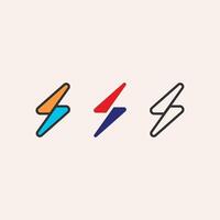 Lightning Thunder Strike Logo with Abstract Energy Icon and Powerful Electric Lines vector
