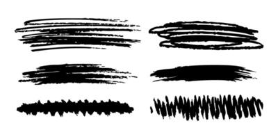 Brush Stroke Texture Set. Artistic Expression And Design Elements Collection. Isolated Illustration vector