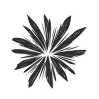 Abstract Starburst Pattern Silhouette Illustration. Dynamic Energy And Movement Concept Isolated Illustration vector