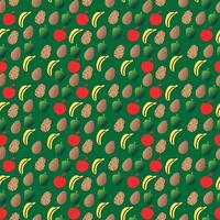 Fruits and Vegetables Seamless Pattern Food Design vector