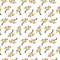 A decorative design showcasing trees and leaves, creating a natural pattern in vibrant green tones. vector