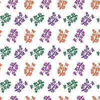 A decorative design showcasing a variety of colorful leaves arranged in a repeating pattern. vector