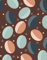 Retro Oval Pattern in Earthy Tones vector