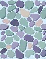 Pattern with Soft Pebble Shapes vector