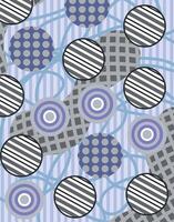 Abstract geometric pattern with striped circles vector