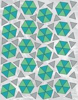 Geometric pattern with hexagons and triangles vector