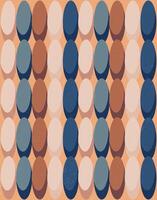Retro Geometric Circles Pattern Design vector