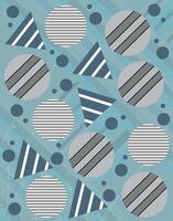 Geometric pattern with striped shapes vector