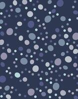 Playful polka dot pattern in soft purples on dark background vector