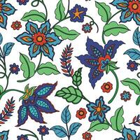 Seamless pattern with oriental ornaments. Abstract floral print, illustration vector
