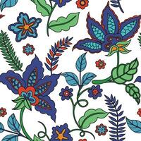 Seamless pattern with oriental ornaments. Abstract floral print vector