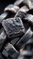 Intricate metal chain detail showcasing craftsmanship and texture under soft lighting photo