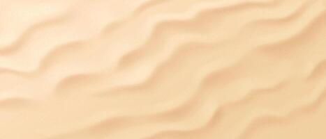 Sandy background, top view. Wave pattern depicting soft sand dunes. Light beige colors create a calming and natural feel. Perfect as a backdrop or design element for various projects. vector