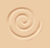 Spiral pattern in soft sand, minimalistic artwork with warm beige tones. Represents natures transient art in a desert or beach setting. vector
