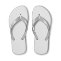 Illustration of gray flipflops in a minimalistic style. Simple monochrome color palette. Represents casual summer footwear ideal for beach use. vector