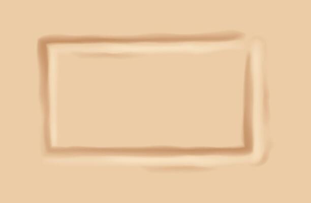 Digital illustration of a rectangle drawn in sand. Warm beige tones create a soothing background. Perfect for design projects and presentations.