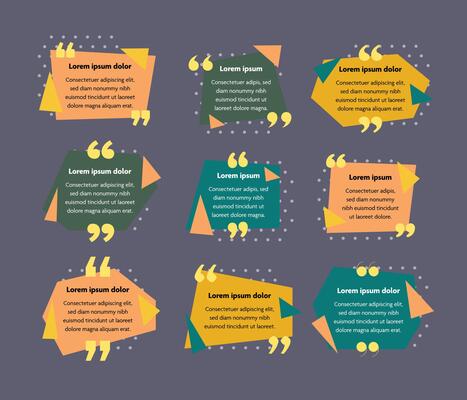 Bubble designs set cute and colorful perfect for quotes or messages Ideal for creative social media education or playful graphic design projects