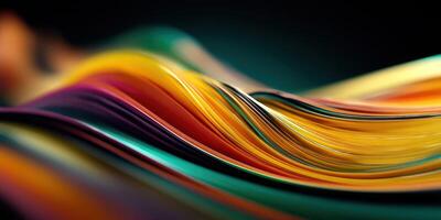 Colorful abstract wave patterns flowing in smooth curves and lines creating a vibrant visual experience photo
