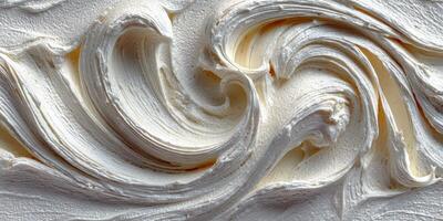 Creamy texture swirls showcasing artisan dessert preparations in a culinary studio photo