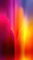 Vibrant abstract landscape featuring warm and cool colors blending harmoniously at twilight photo