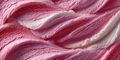 Colorful swirls of refreshing strawberry and cream dessert showcased in a delightful treat photo