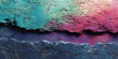 Colorful abstract texture showcases vibrant hues and rough surface in an artistic expression photo